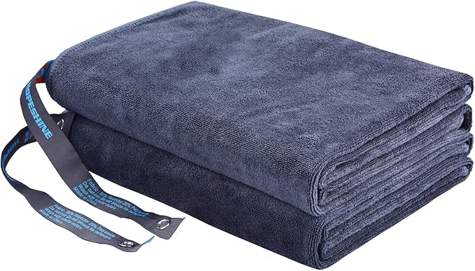 Gym Towels for Men 20inch X 40inch Women Sweat Large Working Out Microfiber Sports Fast Drying Absorbent Compact Camping, Hiking, Backpacking, Yoga, Travel, Exercise 2-Pack, Grey