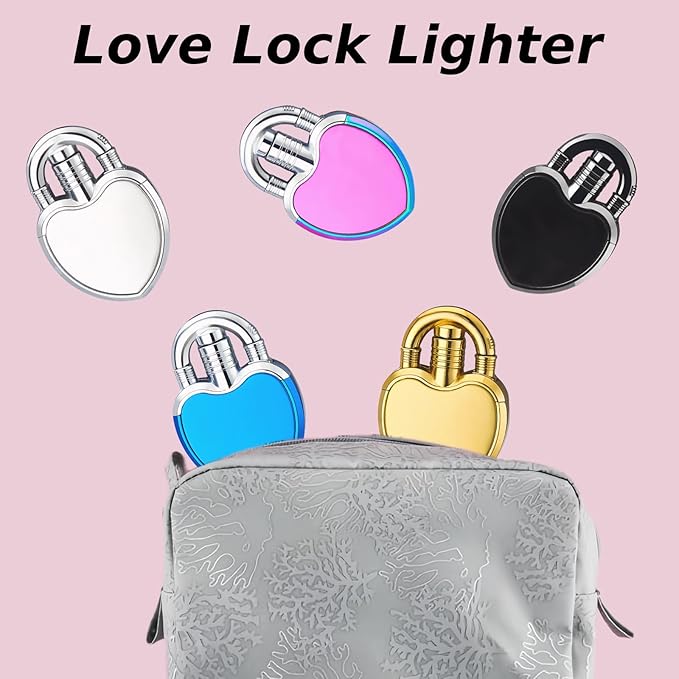 Cute Pretty Lighter Butane, Soft Flame Lighter Fashion Nice Lighter, Unique for Women Candles Gift Camping BBQ (No Butane Fule) (01#)