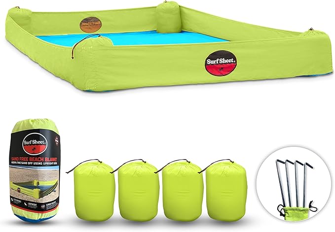 Sandproof Beach Blanket - Oversize Large Outdoor Picnic Blanket for Beaches & Camping - Portable Family Beach Blanket Waterproof Sandproof for Parks, Travel, Vacation Essentials (Yellow)