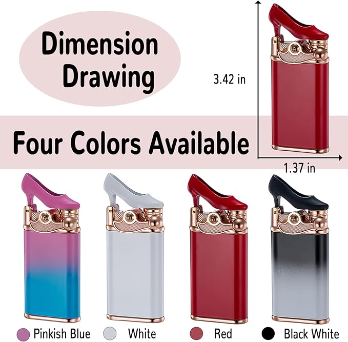 Cute Pretty Lighter Butane, Soft Flame Lighter Fashion Nice Lighter, Unique for Women Candles Gift Camping BBQ (No Butane Fule) (30#)