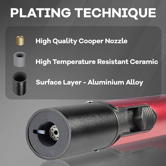 Luxgaze Long Torch Lighters, 2 Pack Butane Torch Lighter Refillable Gas Jet Flame Lighter Adjustable Windproof Pen Torch Lighter for Camping Candle Grill BBQ Outdoor Fireworks (Fuel Not Included)