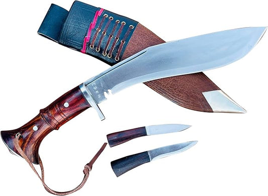 10" Hand Forged Full Tang Blade Service No 1 Guard Kukri, Traditional Highly Graded Carbon Steel Khukuri