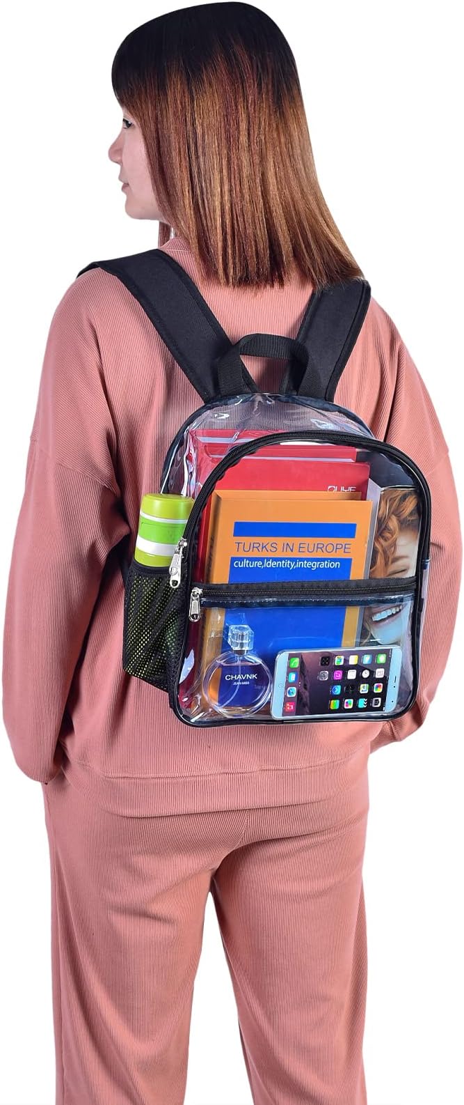 USPECLARE Clear Backpack for Stadium Approved 12×6×12, Water proof Clear Bag for Stadium Events and Concert Work Sport Event