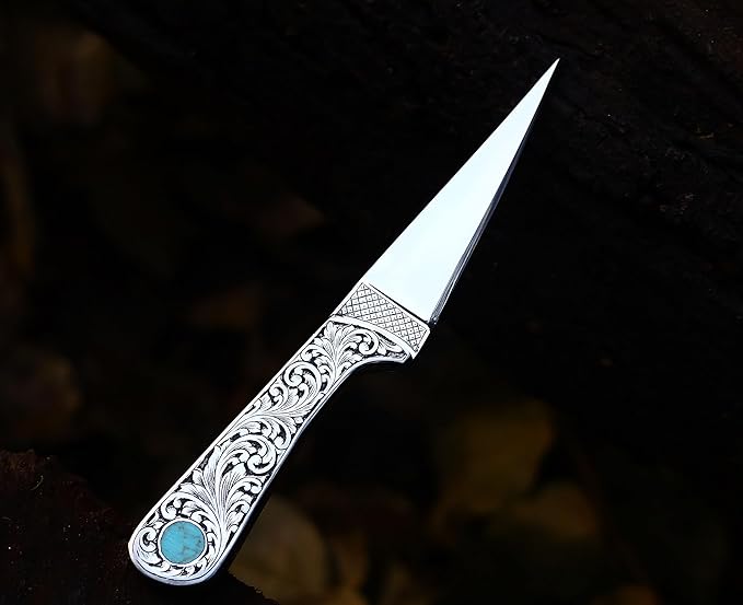 KNI-3142 Custom Handmade D2 Steel Knife with Leather Sheath 3D Engraved
