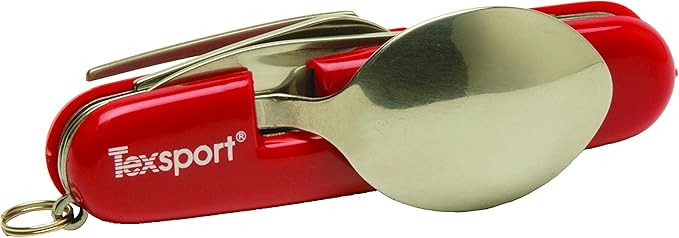 Texsport Multi-Function Pocket Knife with integrated Fork Spoon and bottle opener