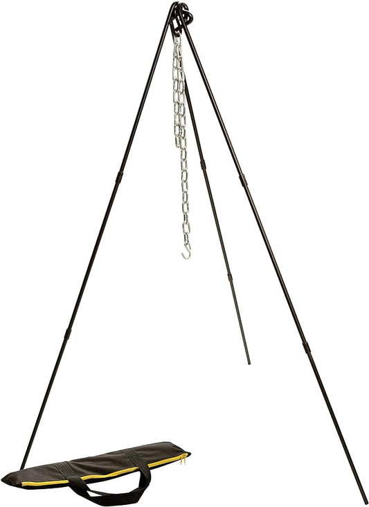 Lodge ATP2 Adjustable Camp Tripod, 40 to 60-Inch Tall, Black
