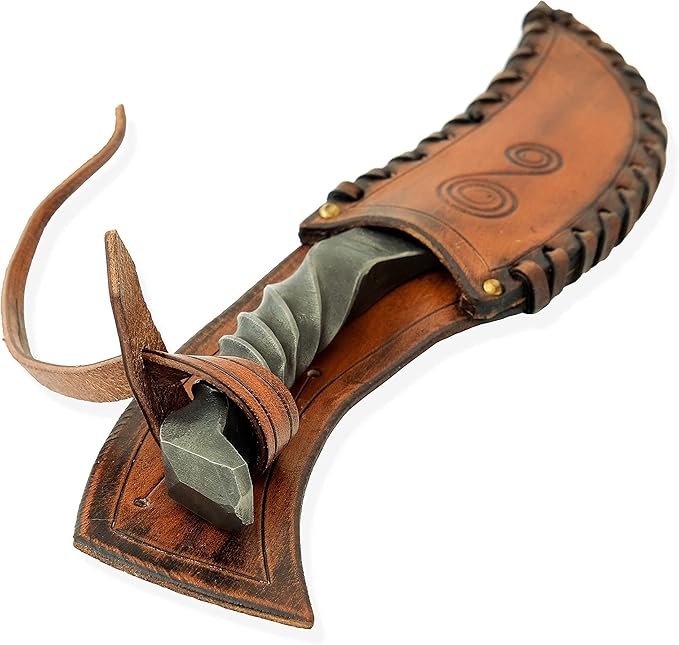 Toferner Hand Forged Knife Wolf Claw with Sheath, Vintage Knife for Antique Collection, Genuine Leather Case, Hardened Blade, Hand Made Craft, Gift Idea for Men