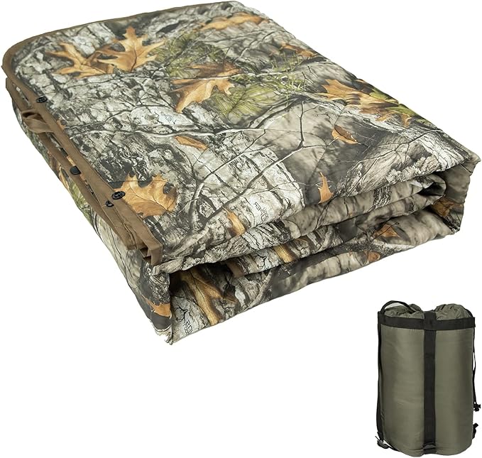 Poncho Liner Military Woobie Blanket Multicam Camo Woobie with Compression Carry Bag for Outdoors Hiking Jungle Hunting Gear