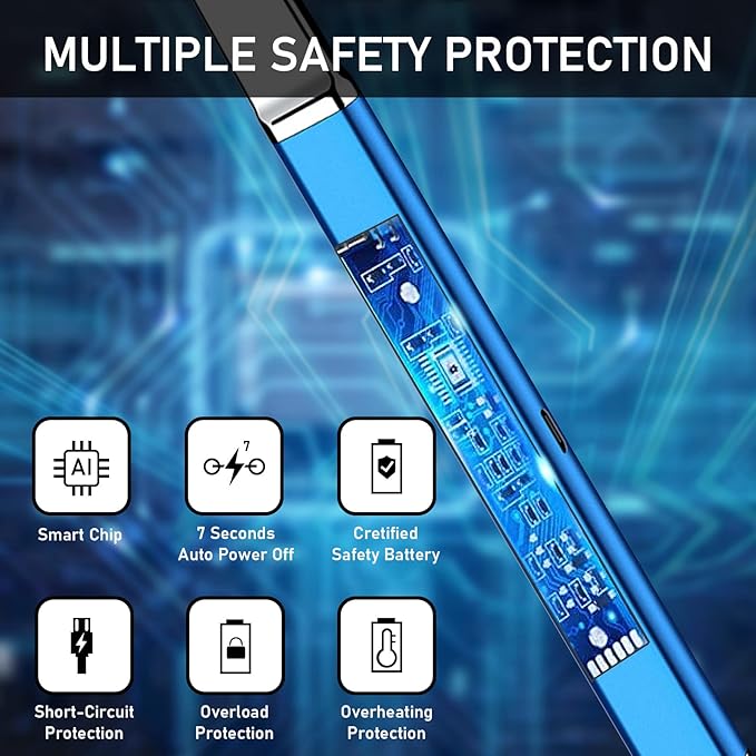 Lighter Electric Candle Lighter Upgraded Rechargeable Candle Lighter with LED Flashlight Windproof Flameless and Hanging Hook LED Battery Display Arc Candle Lighter for Candle Grill Camping