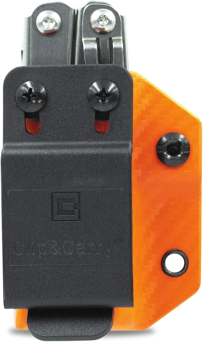 Clip & Carry Kydex Multitool Sheath for Leatherman Wingman/Sidekick/REBAR/REV - Made in USA (Multi-Tool not Included) EDC Multi Tool Sheath Holder Holster Cover