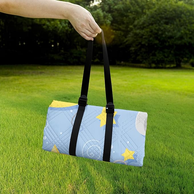 BSNTHO Cute Mouse Outdoor Picnic Blankets Sleeping Stars Waterproof Picnic Blankets 60x80 Inches Large Sandproof Beach Blanket Foldable Outdoor Blanket for Camping on Grass Picnic Mat