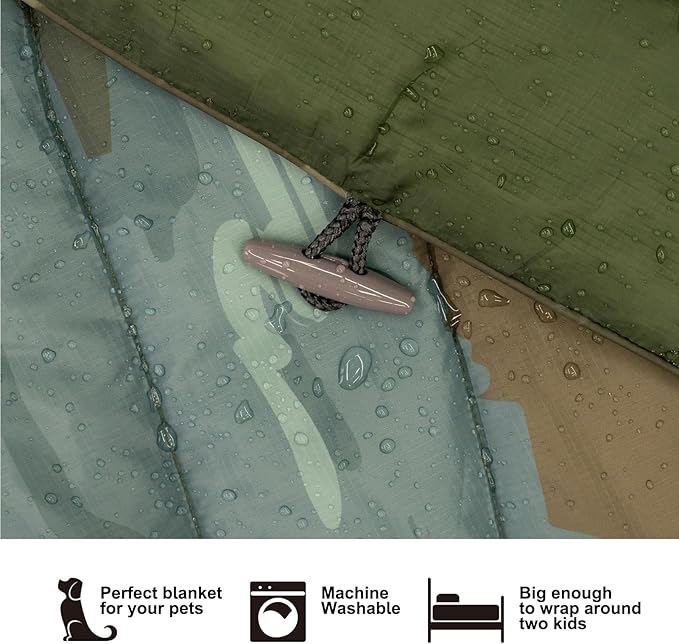 Outdoor Puffy Camping Blanket, Lightweight Windproof Warm Stadium Blanket, Packable Travel Camping Quilt for Cold Weather,Hiking, Backpacking,Sleeping, Hammock, Adventure 56"x 40"