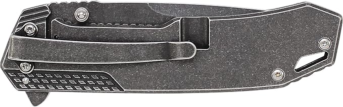 Smith & Wesson SW609 8.3in High Carbon S.S. Folding Knife with 3.6in Drop Point Blade and Stonewashed G-10 Handle for Outdoor, Tactical, Survival and EDC