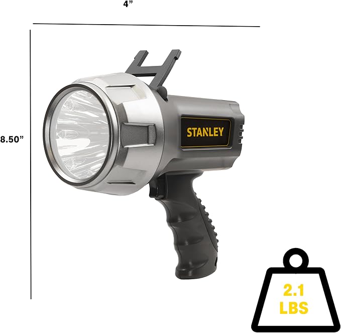 STANLEY SL5HS Rechargeable 1200 Lumen Lithium Ion Ultra Bright LED Spotlight Flashlight,Black