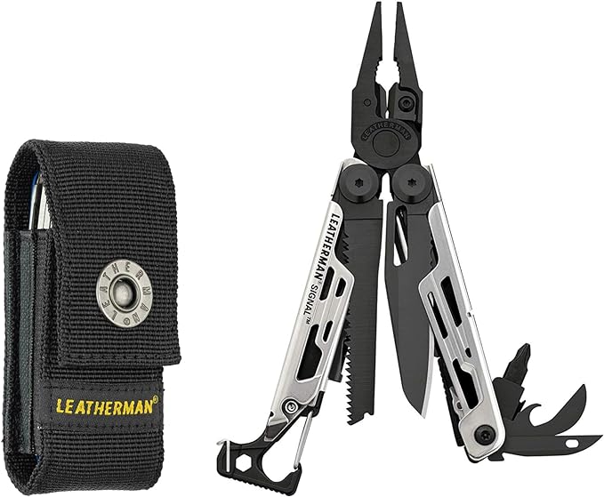 LEATHERMAN, Signal, 19-in-1 Multi-tool for Outdoors, Camping, Hiking, Fishing, Survival, Durable & Lightweight EDC, Made in the USA, Black/Silver