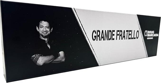 Doug Marcaida Grande Fratello Serbian Cleaver Knife 8.5in Stainless Steel Full Tang Fixed Blade Bushcraft Survival Cooking Knife - Top Grain Leather Sheath With Belt Loop, Black