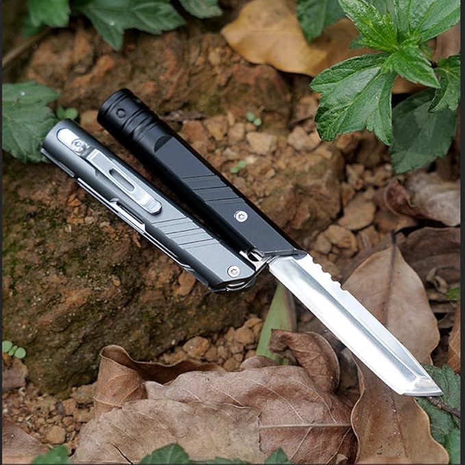 Multitool Knife, Gifts for Men, 7 in 1 Camping Gear - Pocket Knife, Fire Starting Sticks, Bottle Opener, Screwdrivers, Saw, Whistle, Pocket Clip, Survival Camping EDC Tools