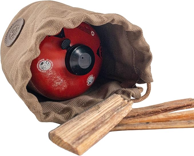 Camping Stove Tank Bag Handmade from Waxed Canvas - Fatigue
