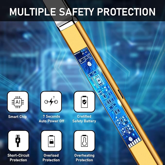 Lighter Electric Candle Lighter Upgraded Rechargeable Candle Lighter with LED Flashlight Windproof Flameless and Hanging Hook LED Battery Display Arc Candle Lighter for Candle Grill Camping