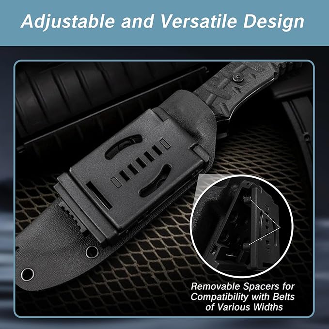 Knife Belt Clip Outdoor Loops Blade Sheath Tool Lock with Mounting Hardware Universal Utility EDC Belt Clip Mag Pouches Sheath Holster Camping DIY Clip Holsters for Carry Tech Lock Sheath