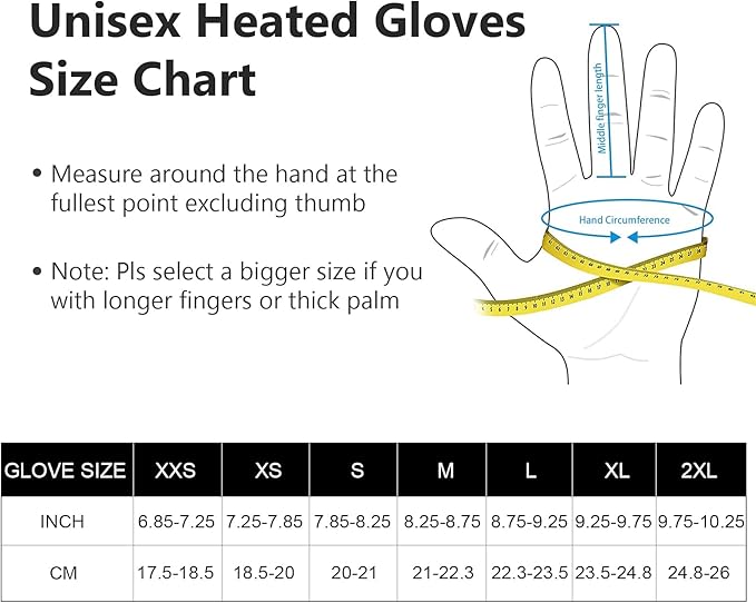 SNOW DEER Heated Gloves Electric Upgraded Men Women 7.4V Rechargeable Battery Gloves,Heated Motorcycle Glove Mittens