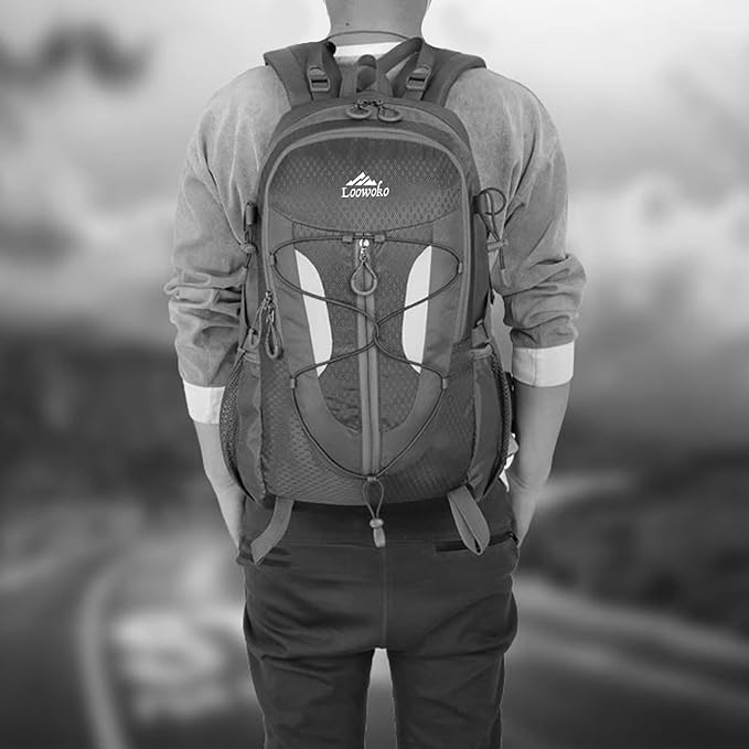 Loowoko Hiking Backpack, 40L Water Resistant Camping Backpack for Men & Women, Lightweight Travel Daypack Bag