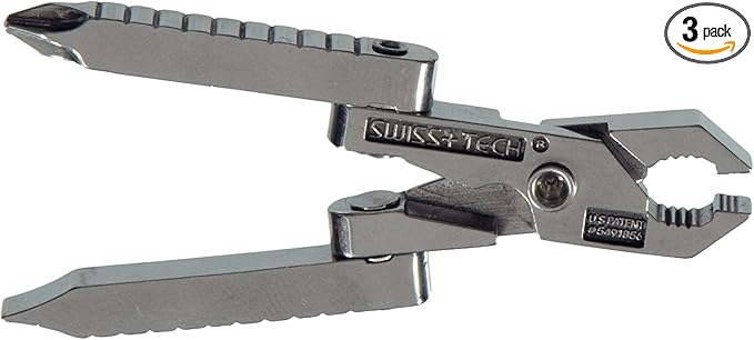 SWISS+TECH ST50022 Stainless Steel 6-in-1 Key Chain Multi Tool, Polished Finish (Single Pack)