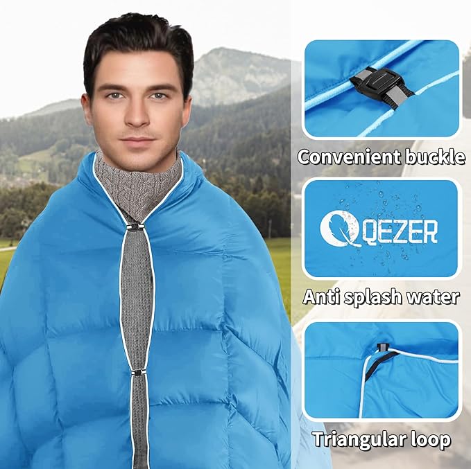 Down Camping Blanket,600+Fill Power,Foldable Into a Pillow,Light,It is The Best Choice for Outdoor Activities, Picnics, Beaches, and Travel.