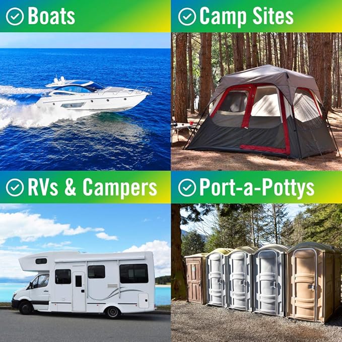Boat and RV Toilet Paper Septic Safe Tissue Toilet Quick Dissolving 12 Single (1) Rolls for Marine and Travel Camper Systems Camping Biodegradable Supplies Dissolve and Tank Safe | TP Bulk Pack 2 Ply