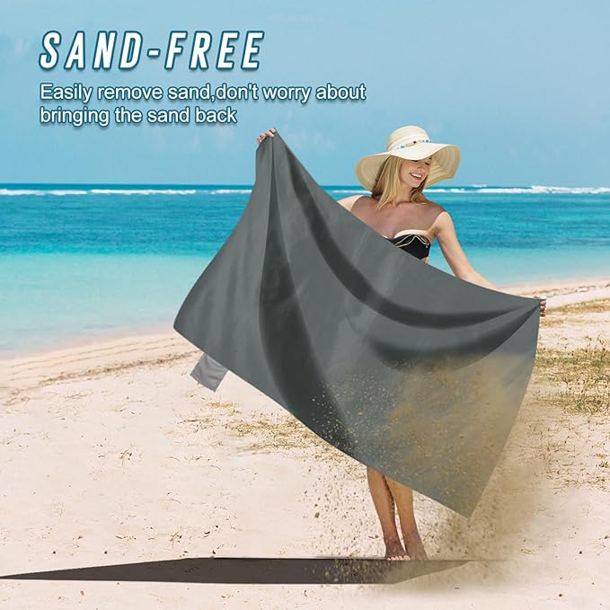 Odoland Beach Blanket Picnic Blanket, SandProof Waterproof Outdoor Pocket Blanket with Portable Bag, Foldable Lightweight Sand Free Quick Drying Beach Mat for Hiking Camping Picnics Travel Concert