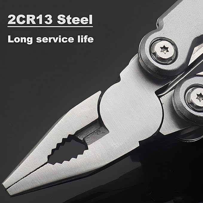 Multitool Pliers, 13-In-1 Small Edc Utility Multi Tool Pocket Knife with Pliers, Screwdriver, Bottle Opener, Pocket Tool for Camping Outdoor Survival Hiking Gifts for Dad Husband Boyfriend