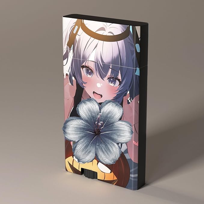 Anime Girl Windproof Butane Jet Torch Lighter,Funny Cool Lighters,Adjustable Jet Flame Torch,Refillable,Grill BBQ Candle Camping(Without Gas)