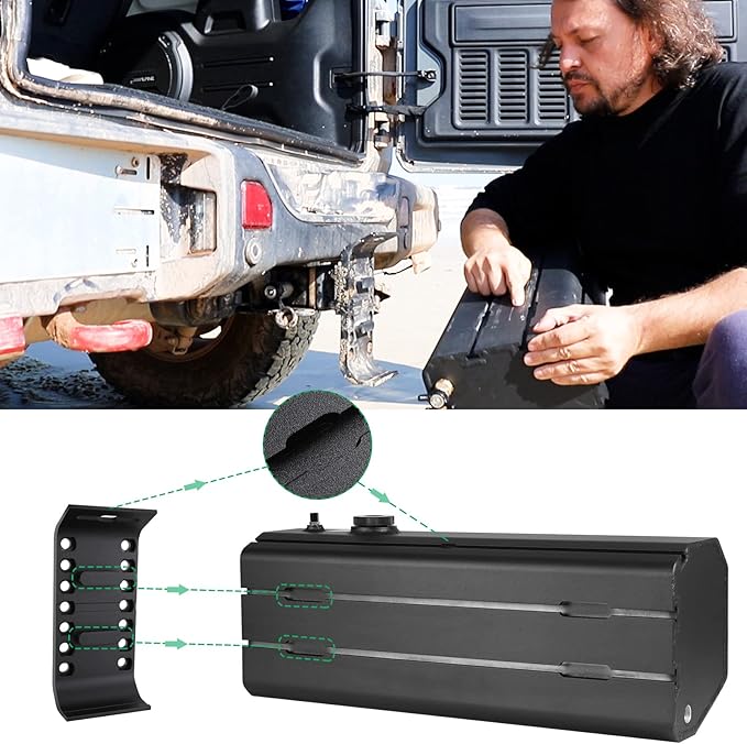 EASEORD 4.5Gallon Upgraded Pressurized Water Tank for Camping Shower, Off Road Shower for Overlanding Portable Water Storage Mount on Bumper,Roof Rack Mount for Vehicles,Trucks,SUV