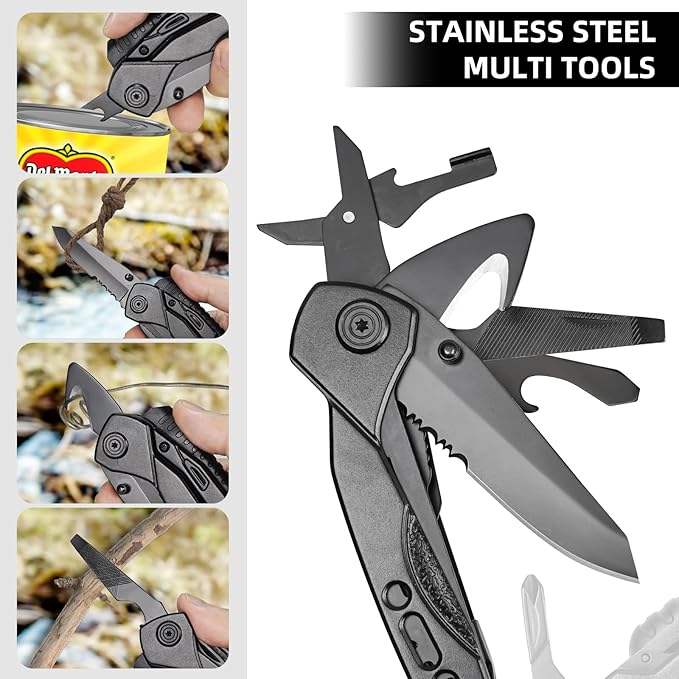 Multitool,21-in-1 Multitools Pliers with Nylon Sheath,Portable Multi Tool,Professional Stainless Steel Multi-Tool for Outdoor, Survival,Camping, Hiking,Simple Repair(21-in-1)