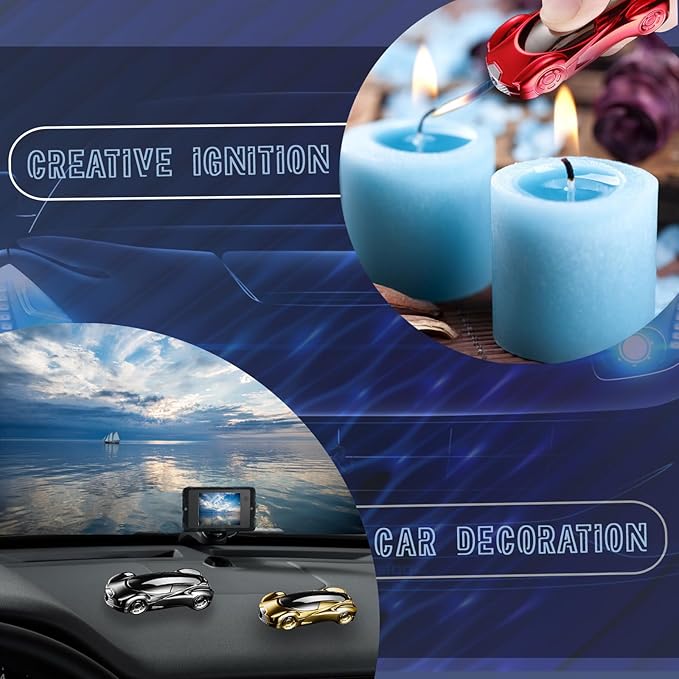 Funny Mini Car Lighter, Refillable Torch Lighter, Unique Gifts for Men Candle Lighter Camping Hiking Accessories Gear(No Butane Fuel) (#10)