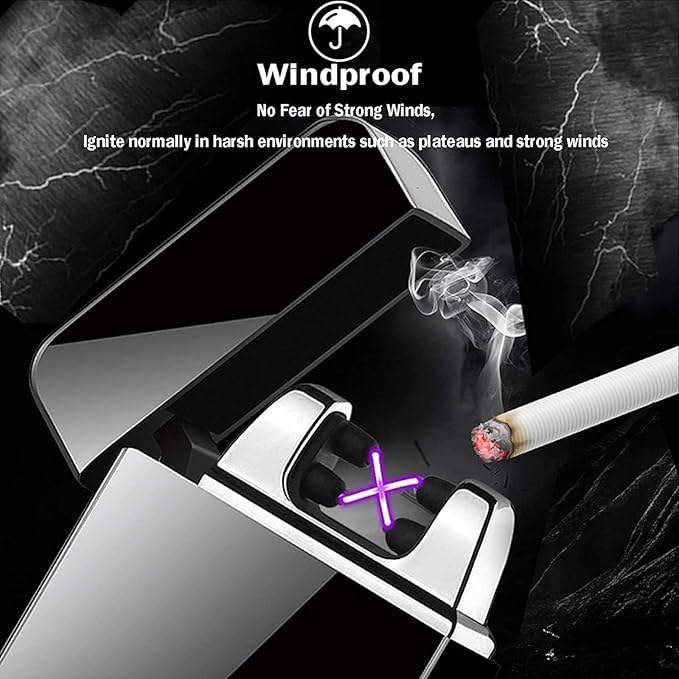 Arc Lighter, Smart Electric Lighter, USB Rechargeable Lighter Windproof Flameless Lighter Lightweight Plasma Lighter for Fire,BBQs,Fireworks,Candle,Camping - Outdoors Indoors (New-Blue Dragon)