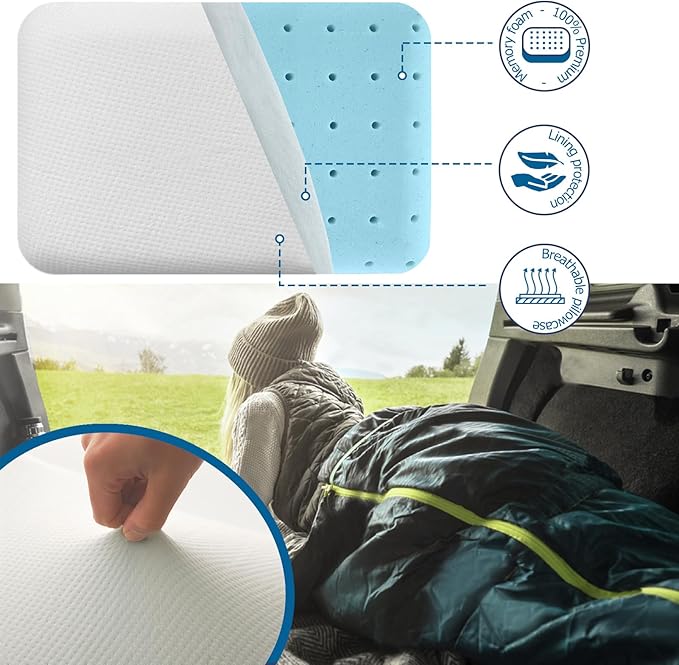 Small Travel Pillow,Memory Foam Travel & Camping Pillow for Adults with Storage Bag,Backpacking, Airplane, Car Travel,Easy to Carry Compact Portable Pillow for Sleeping with Machine Washable Cover