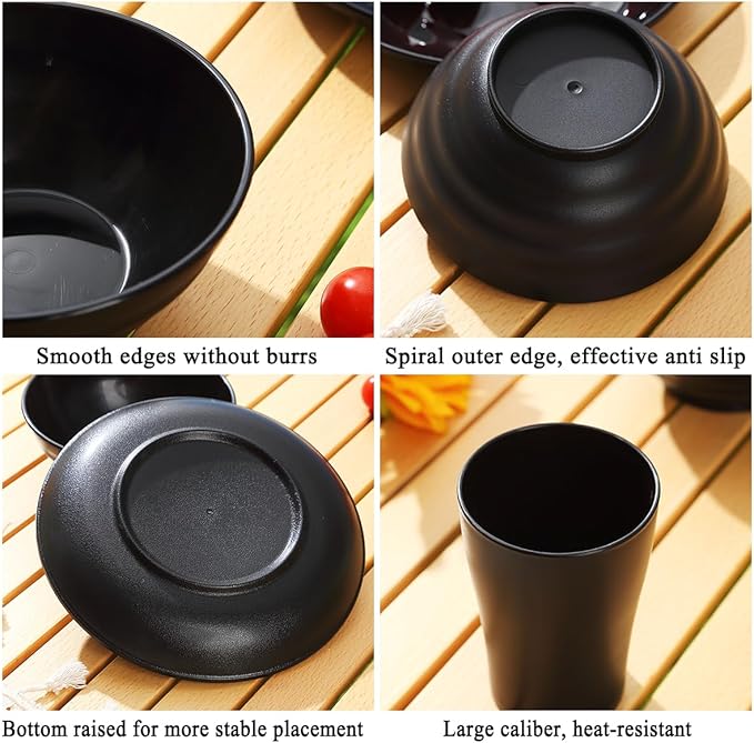 Kyraton Camping Utensils, Camping Mess Kit for Travel, Camping, Picnic, Outdoor, Camping Gear Include Knife, Spoon, Fork Silverware Set, Cup, Bowl, Plate, Camping Essentials for 1