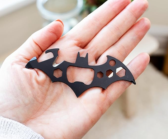 DC Comics Batman Batarang Pocket Size 6-In-1 Portable Multitool Kit | Hand Tool Gadgets For Camping, Survival Gear