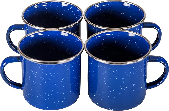 Stansport 24-Piece Enamel Camping Tableware Set