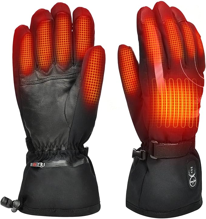 SNOW DEER Heated Gloves Electric Upgraded Men Women 7.4V Rechargeable Battery Gloves,Heated Motorcycle Glove Mittens