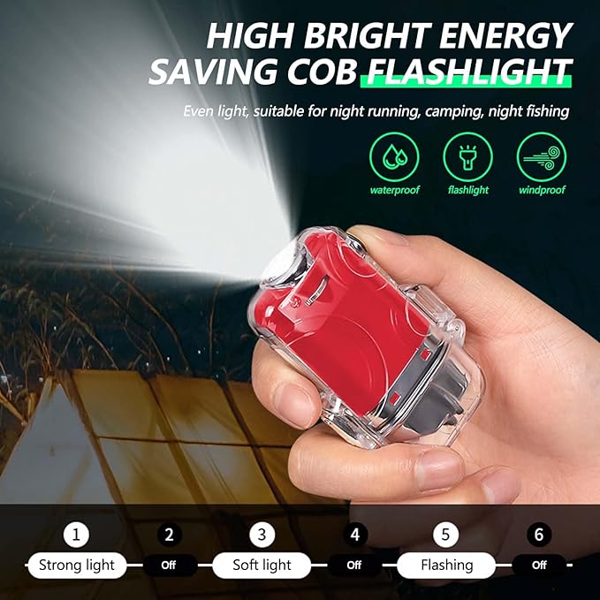 BABOBIU Electric Lighter Plasma Lighter Windproof Flameless Rechargeable Lighter with Type-C Fast Charging Gift for Men, Boyfriend, Husband (Red)