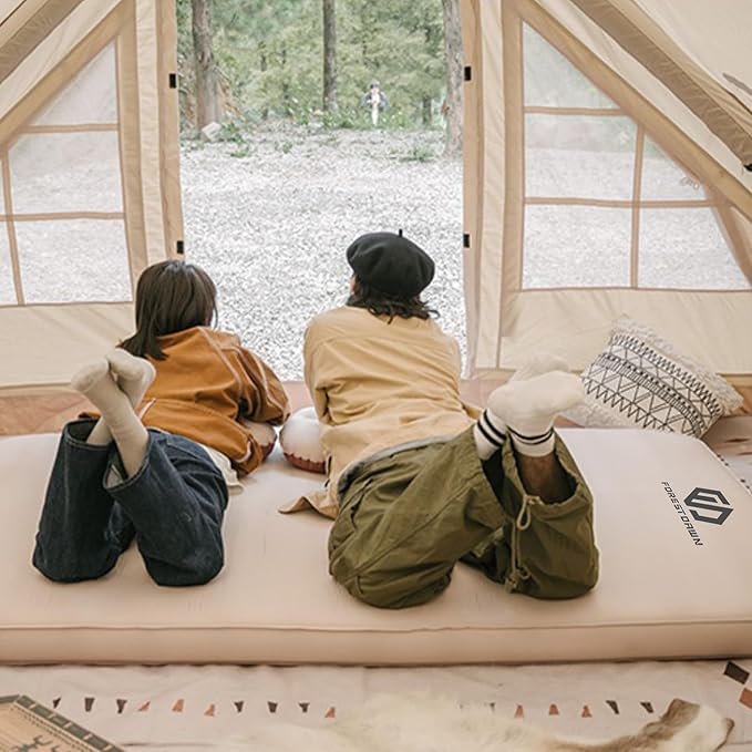 Self Inflating Sleeping Pad, 2.7" Extra Thick Memory Foam Camping Pad, 60S Fast Air Self-Inflating Camping Mattress Pads, 4 Season Sleeping Mat for Camping Rooftop Tent Car Truck Van