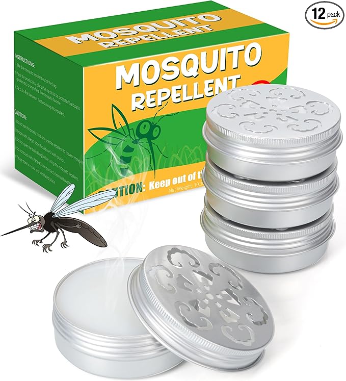 Mosquito Repellent Powerful to Repel Fly Mosquito, 4Pack Natural Mosquito Repellent Outdoor Indoor, Plant Formul Control Mosquito Bits for Home/Camping/Travel/Car