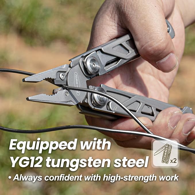Multitool, 17-in-1 Stainless Steel Multi Tool Pliers with Self-locking, Pocket Knife, Professional (EDC) Multi-tool for Outdoor, Survival, Camping and Hunting, Hiking, Simple Repair
