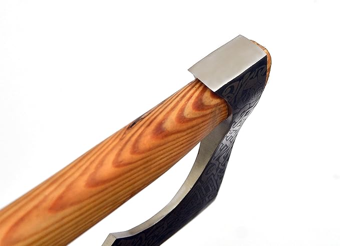 Handmade Viking Axe Real Carbon Steel Axe with Leather Sheath Camping Bearded Axes & Hatchets Hunting Axe Valentine's Day Gift, Camping & Hiking | Knives & Tools | Birthday Gift for him (Vk-Axe-06)