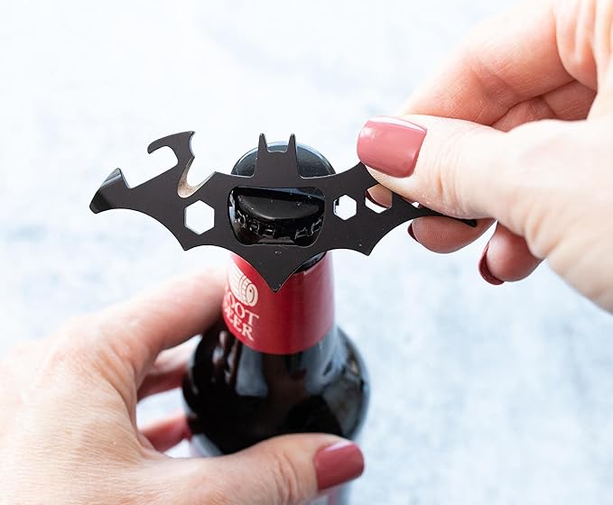 DC Comics Batman Batarang Pocket Size 6-In-1 Portable Multitool Kit | Hand Tool Gadgets For Camping, Survival Gear
