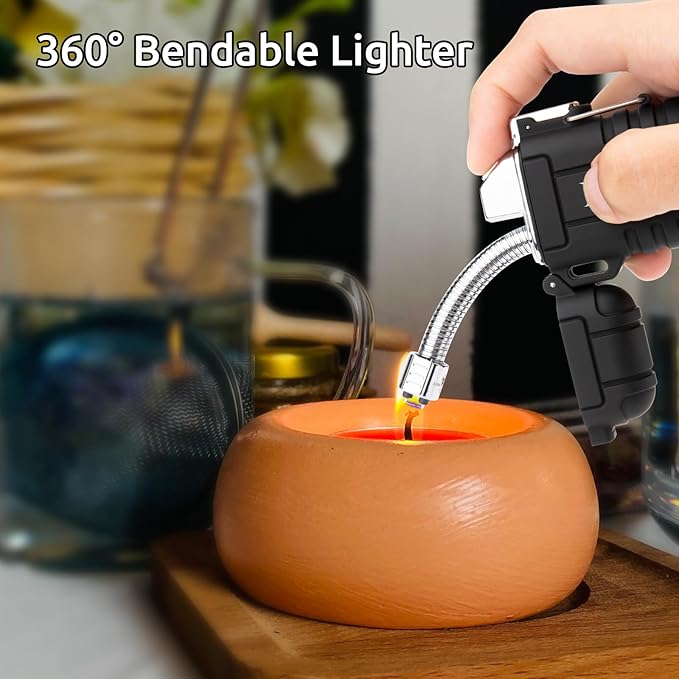 REIDEA Lighter Q5 Flexible Electric Lighter, USB Rechargeable Windproof Waterproof Flameless Arc Lighter for Candle, Aromatherapy, Camping, BBQ, and More