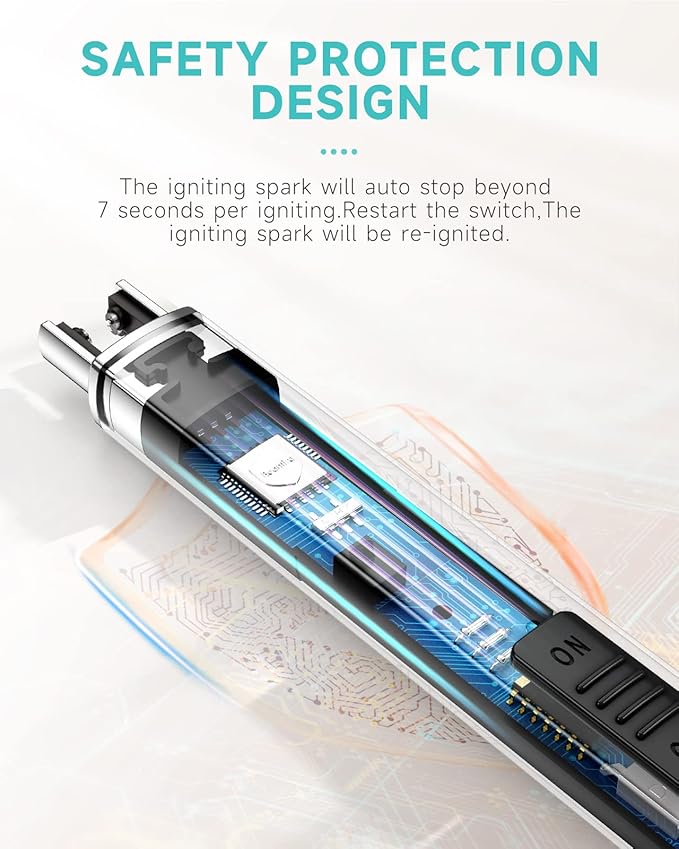 Candle Lighter, Electric Rechargeable Arc Lighter with LED Battery Display Portable USB Charging Flame-Less Windproof Lighters for Light Candles Gas Stoves Camping Barbecue(Rose Gold)