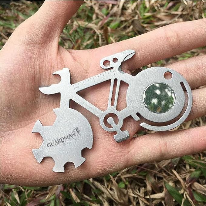 Bicycle 10-in-1 Multitool Card Every Day Carry Pocket Tool, Father’s Day Gift, Bike Lovers, Fits on Keychain, Stocking Stuffer Christmas Gift For Dad & Men - Under 10 Dollars